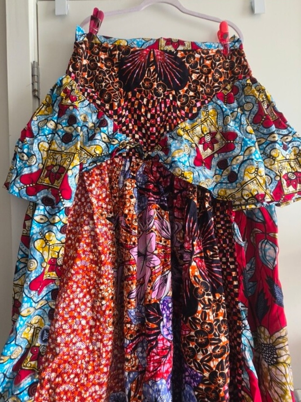 Multi-Color Patchwork  Top-skirt Set
